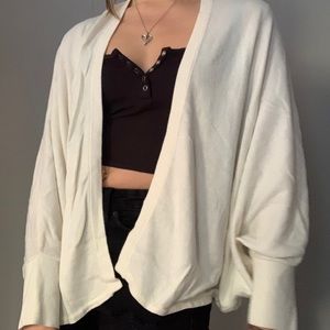 White sweater cardigan from loft